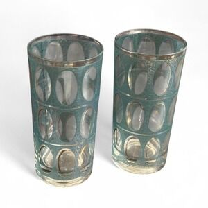 Vintage Culver Pisa MCM Highball Drinking Glasses Set of Two